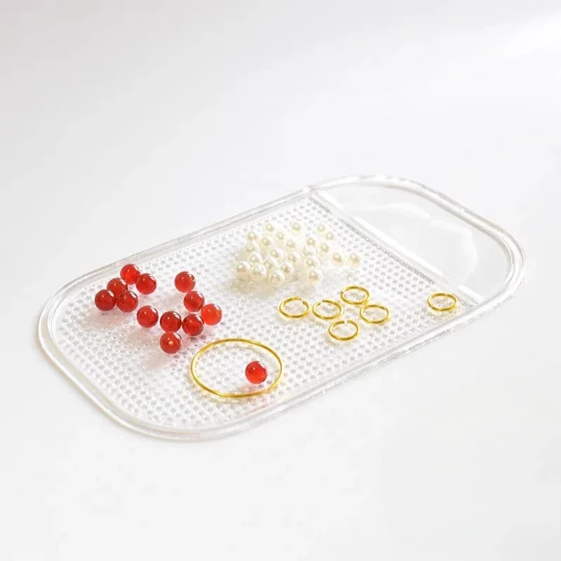 Washable Silicone Non-Slip Cushion Bead Picker and Slip-Resistant Mat for Storage Organization For Jewelry Making Findings tool