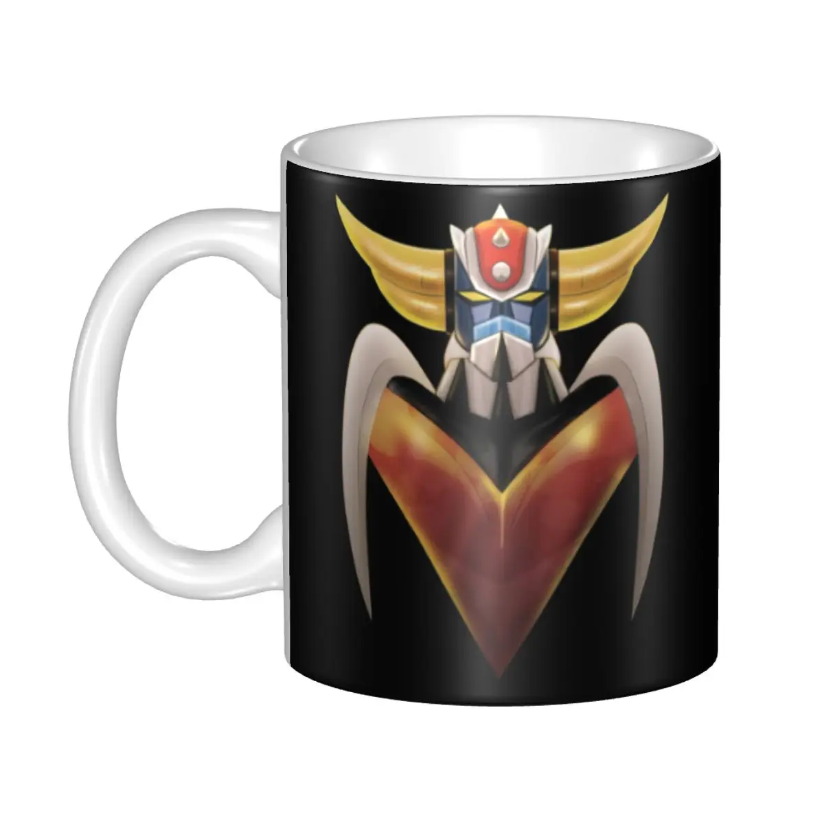 

DIY UFO Robot Grendizer Goldorak Ceramic Mug Custom Mazinger Z Coffee Cups Creative Gift