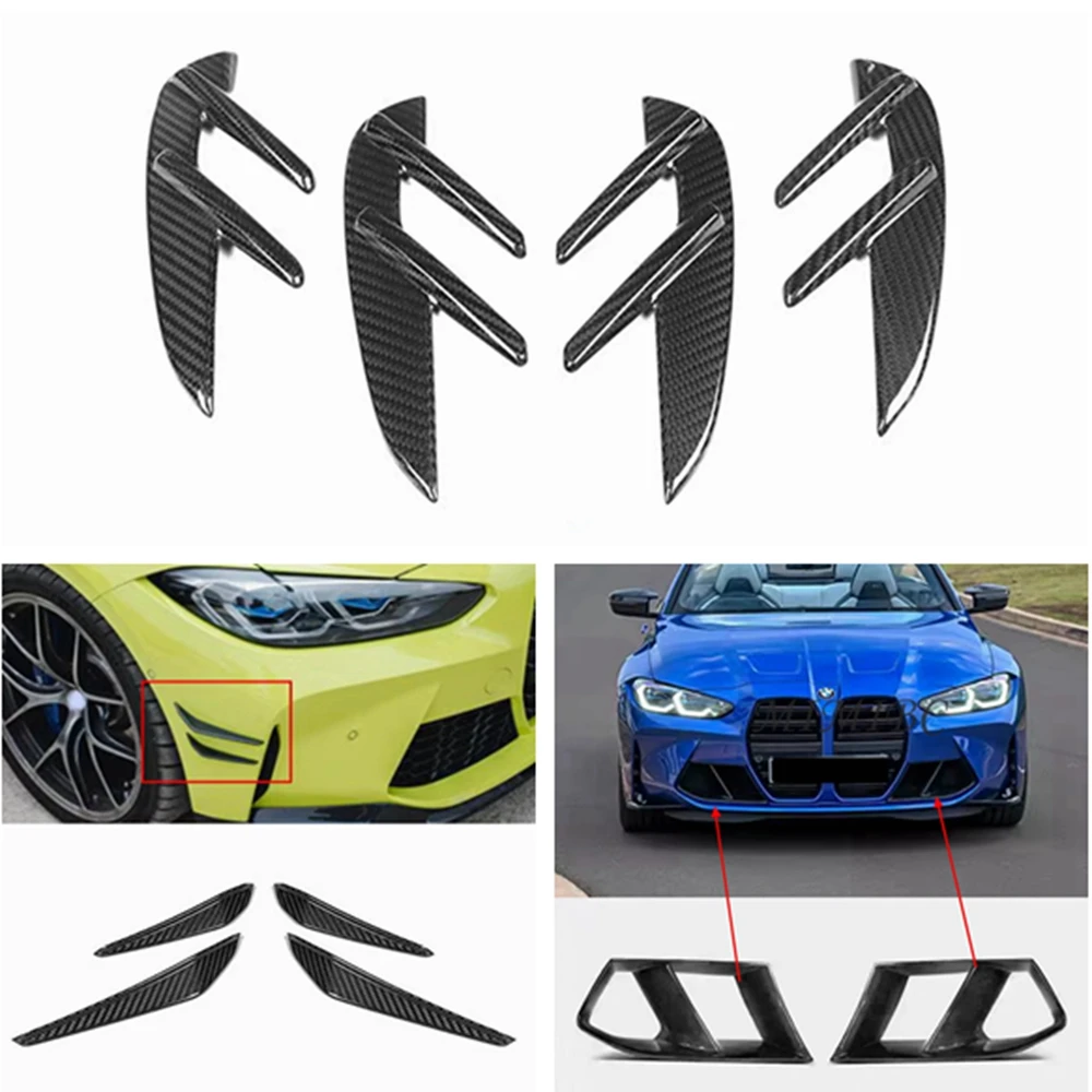 

FOR BMW G80 G82 M4 2021+Auto Air Intake Fender Vents Cover Trim OEM Dry Carbon Front Side Fender Air Vent Covers Trims