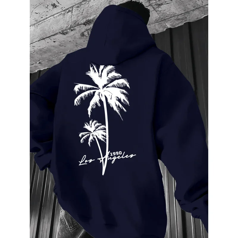 

Men's plus-size printed hoodie, suitable for autumn and winter wear, couple's street style casual clothing, warm long-sleeved