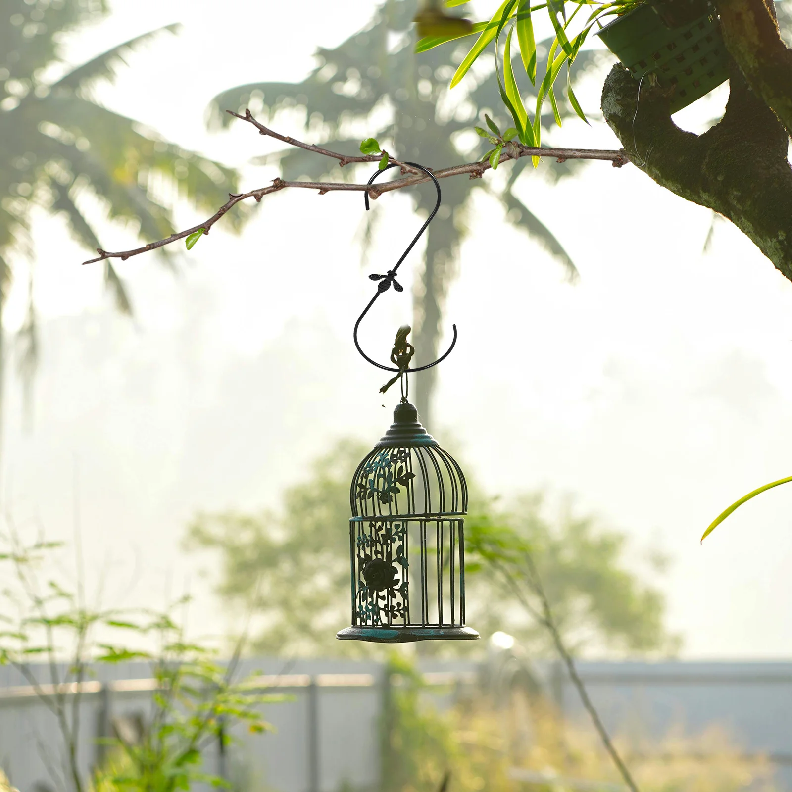 

2Pcs Sturdy S Hooks for Plants Bird Feeder Bracket Hanging Basket Hooks Garden Decorative Accessories Bird Feeder Bracket