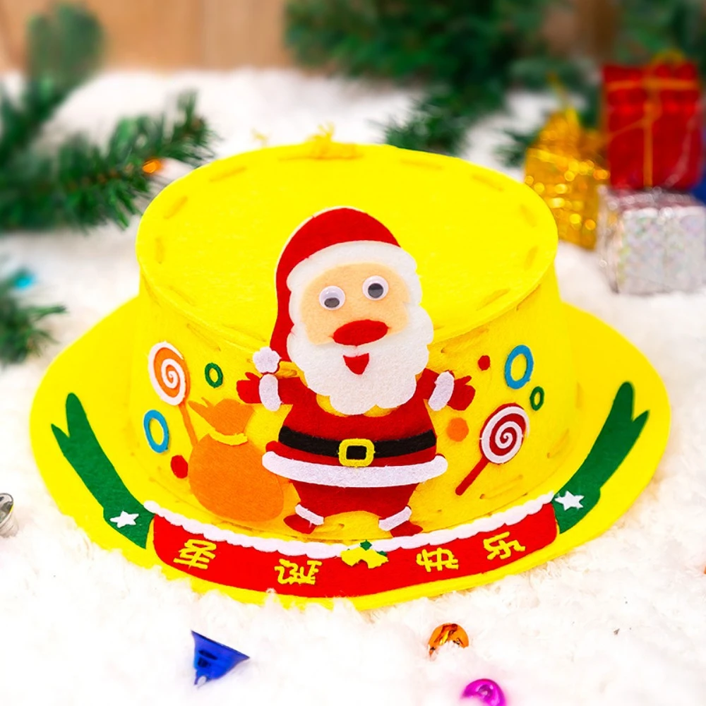 Kinder DIY Weihnachten Motorhaube Material Kits hand gefertigt Handwerk Handwerk Kindergarten Motorhaube für Indoor Home Yard Outdoor Kinder