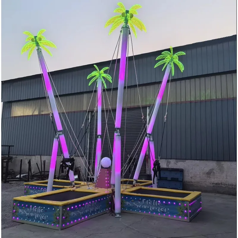 Mini Składana Trampolina Bungee Hot Sale Plaza, Montowana na Przyczepie, Przenośna, Elektryczna, Lateksowa, Metalowa