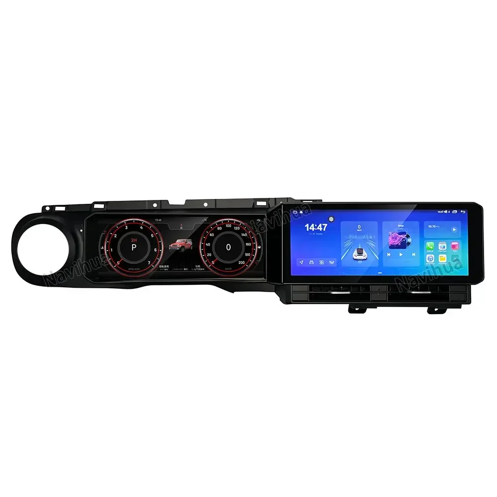 

Navihua New Upgrade Dual Screen Android Multimedia Radio LCD Dashboard Digital Cluster Carplay For Jeep Wrangler JL 2019-2023