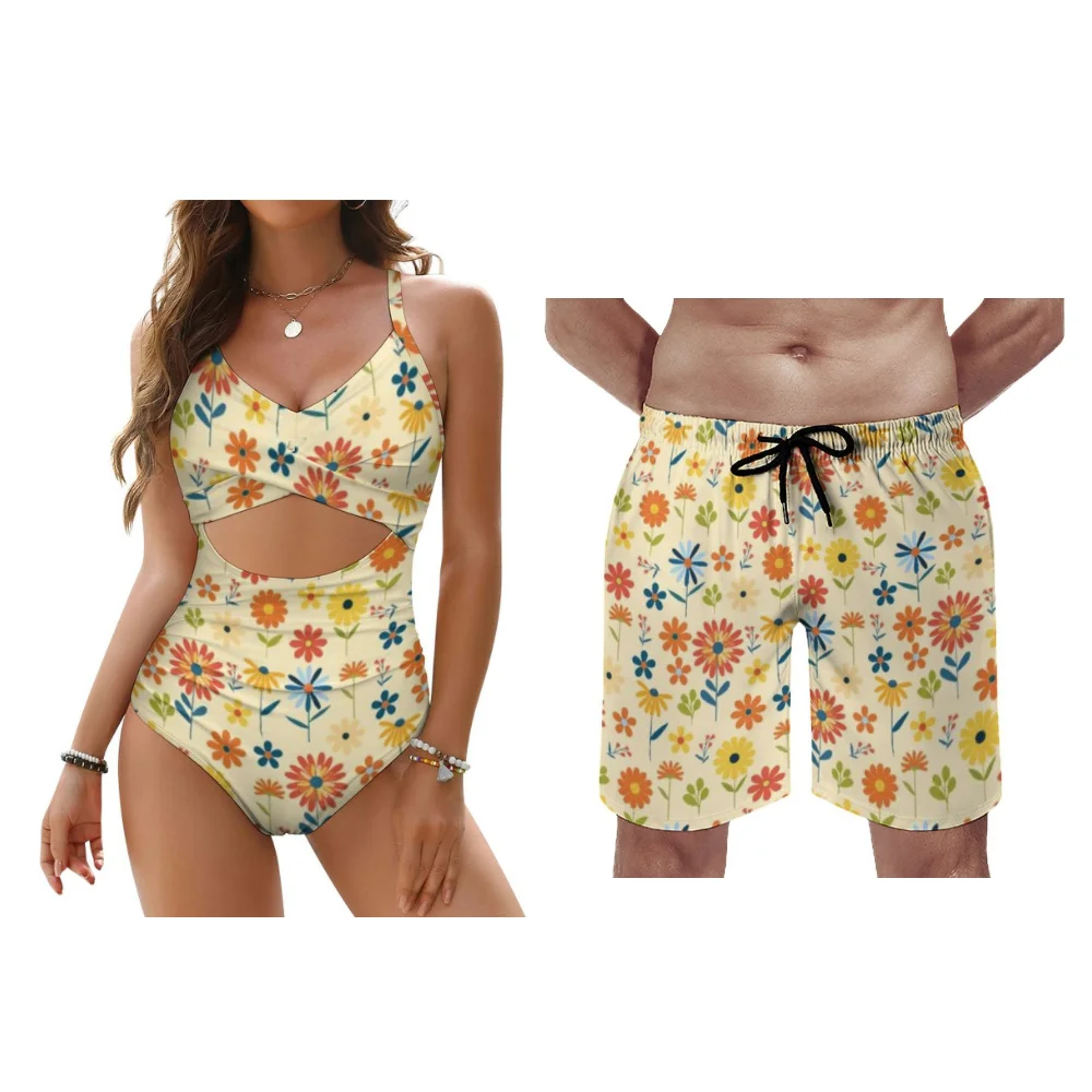 

Летние эскизы, пляжные купальники, наряды для пар, мужские пляжные брюки, женские комплекты бикини для пар, настраиваемые