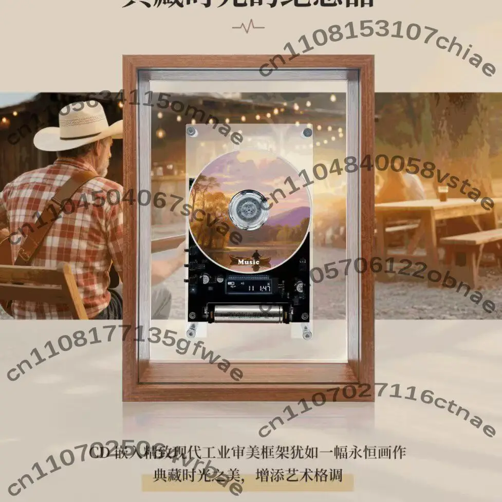 Music Picture Frame Cd Player, Transparent Acrylic Wall-mounted Photo Frame Bluetooth Player