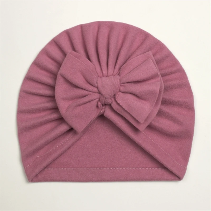 Nouveau beau chapeau bébé à nœud mignon couleur unie filles Turban chapeau nouveau-né casquette pour bébé