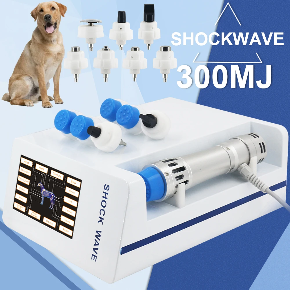 300MJ Physiotherapy Shockwave  Machine Relieve Ankle Pain Joint And Muscle Injury Professional Shock Wave Massager For Animals