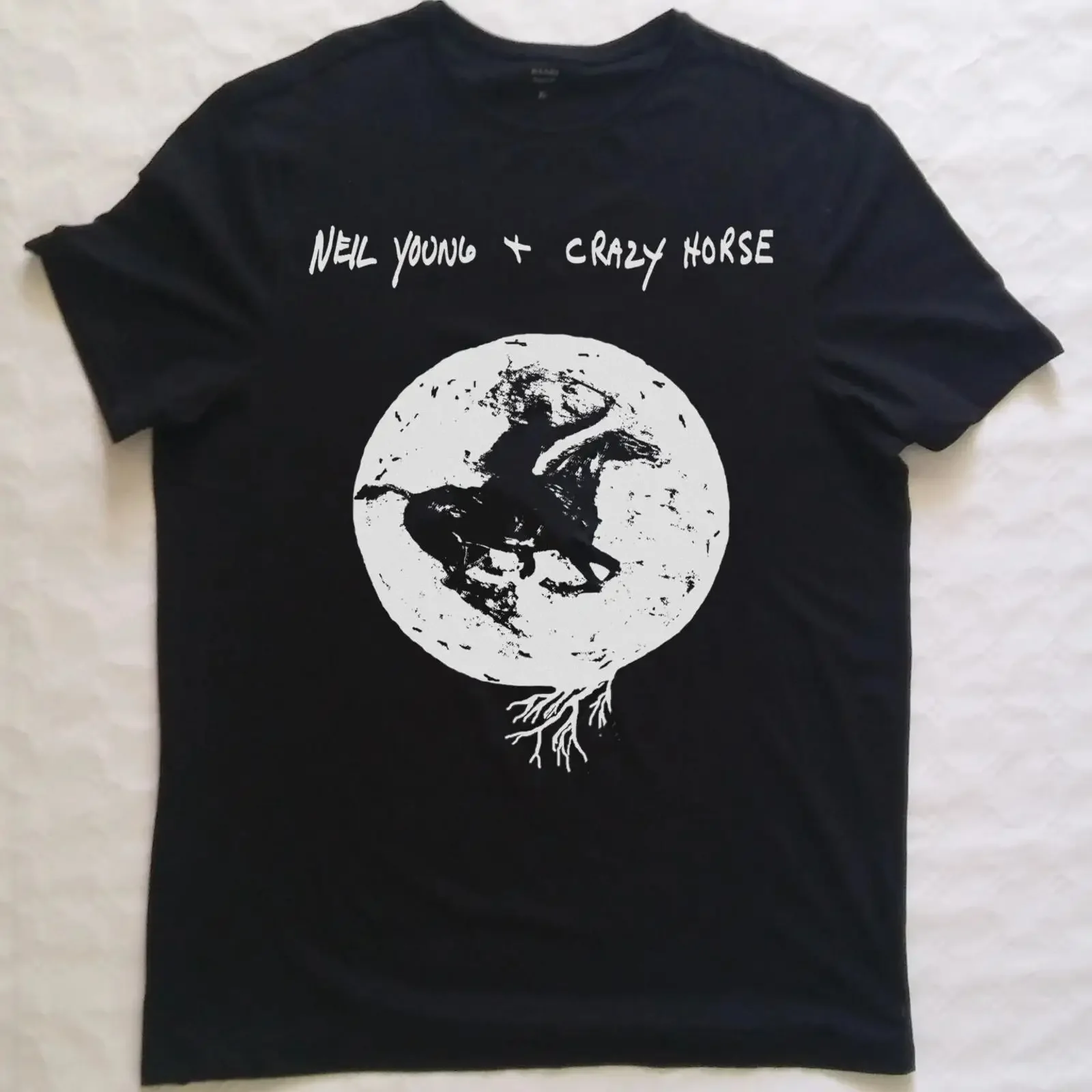 T Shirt Neil Young quot Ragged Glory inspiriert Vintage Logo Retro vintage Washed Stretched fashion streetwear Breathable