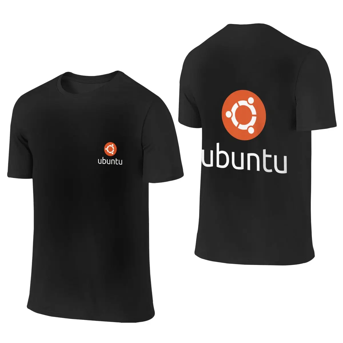 

Ubuntu Logo Men's Short Sleeve T-shirt Round Neck 100% Cotton T shirt S-6XL
