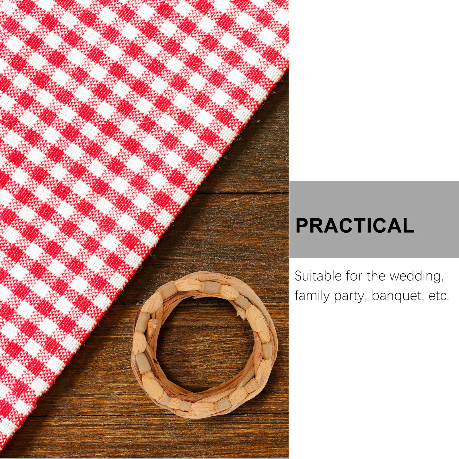 

4 Pcs Napkin Storage Ring Holders Dinner Rings Buckles Decorate Home Straw Rustic Elegant