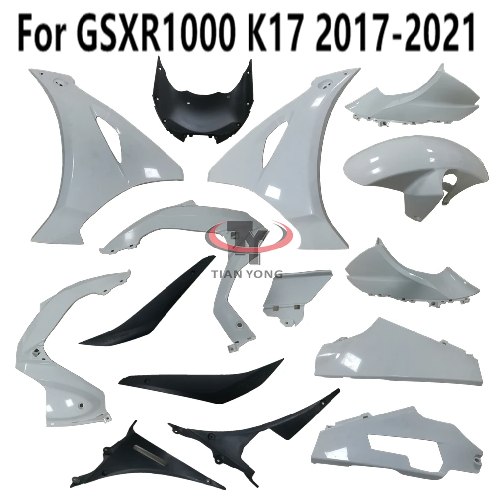 For GSXR1000 GSXR 1000 K17 2017 2018 2019 2020 2021 Injection Bodywork Components Unpainted Plastic parts Fairing Accessories