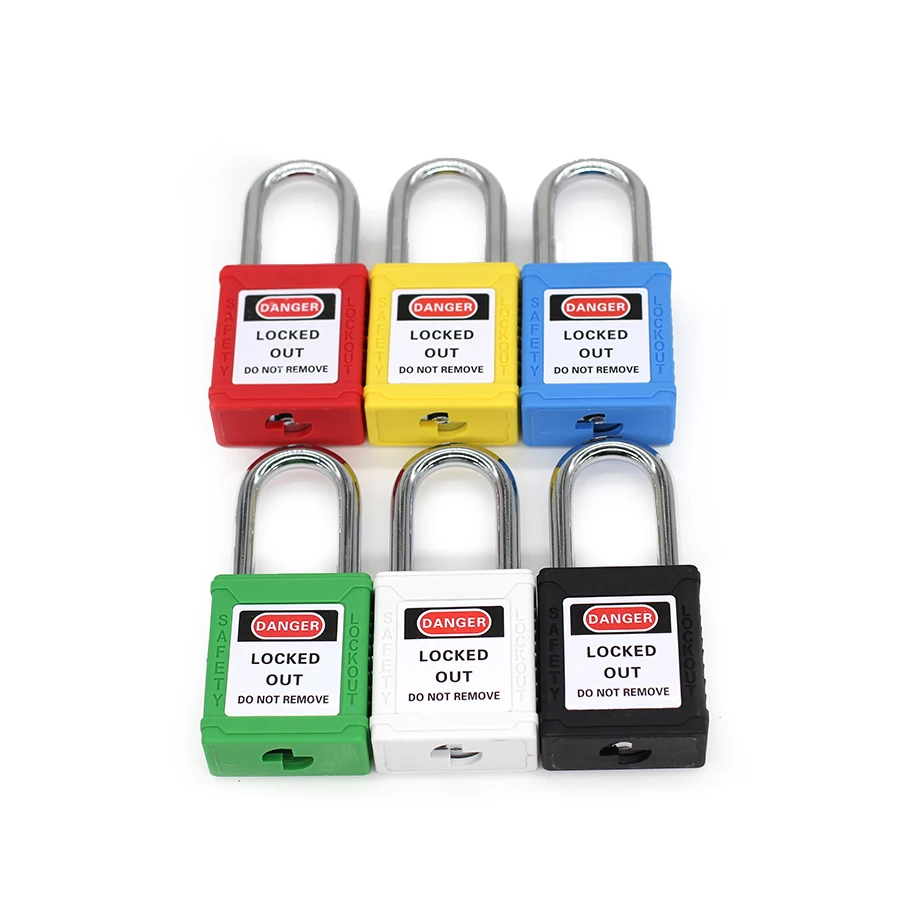 Safety Padlock Lockout 38mm high security industrial lockout with a key steel shackle lockout tagout device Manufacturer