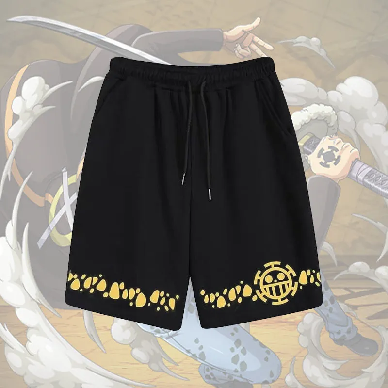 

One Piece Short Pants: Trafalgar Law Graphic 100% Cotton Short Unisex 2026 summer new Fashion Print Short Breathable