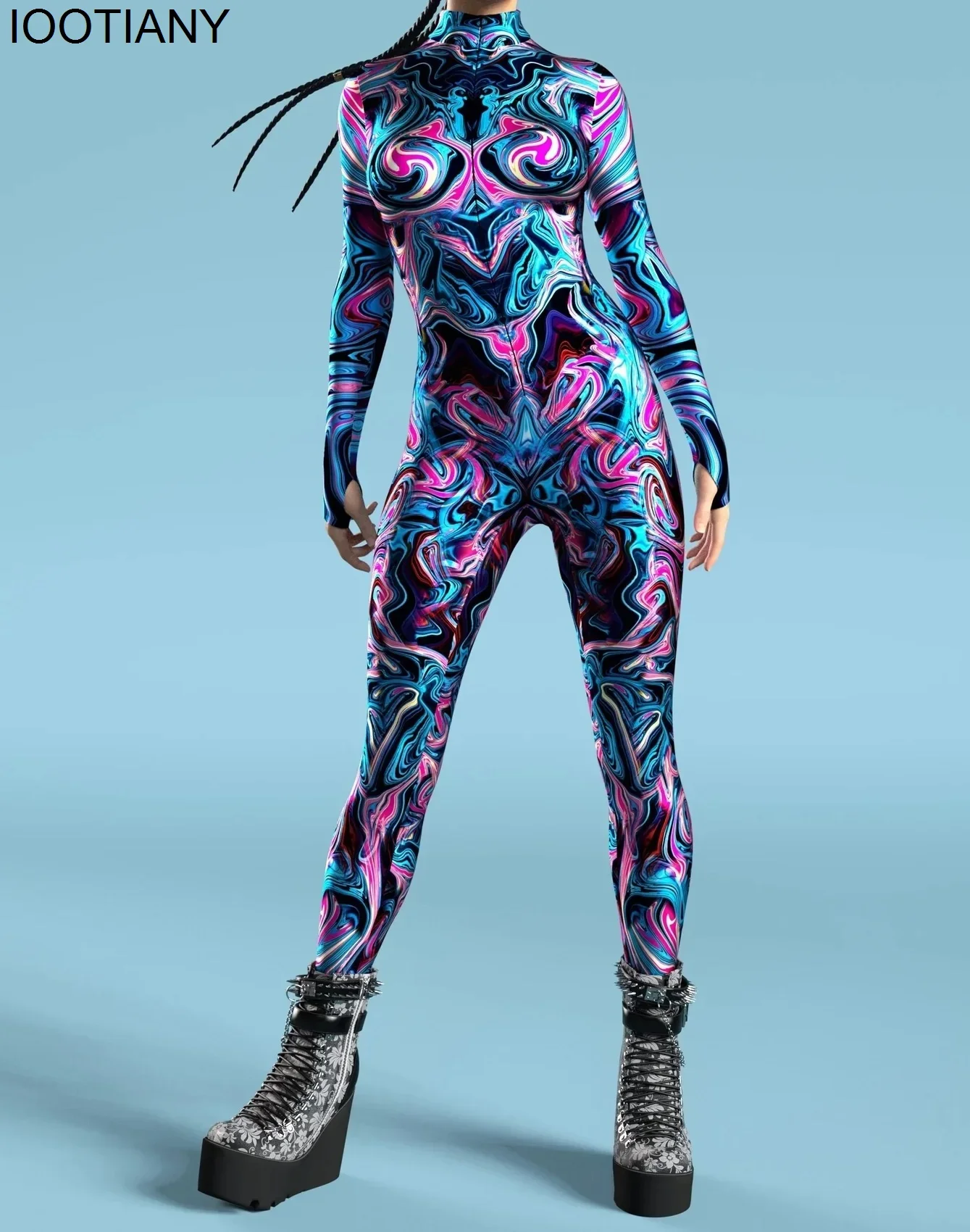 

CosplayNew Halloween Party Abstract Geometry 3D Print Women Sexy Skinny Jumpsuit Carnival Cosplay Costumes Fancy Bodysuit 2024