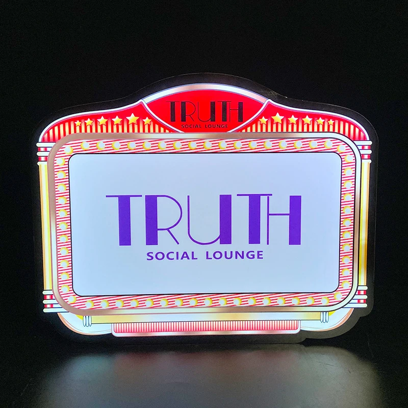 

Custom LED illuminated signboards, colorful advertising letter signs, bar KTV atmosphere performance light signs, light box prop