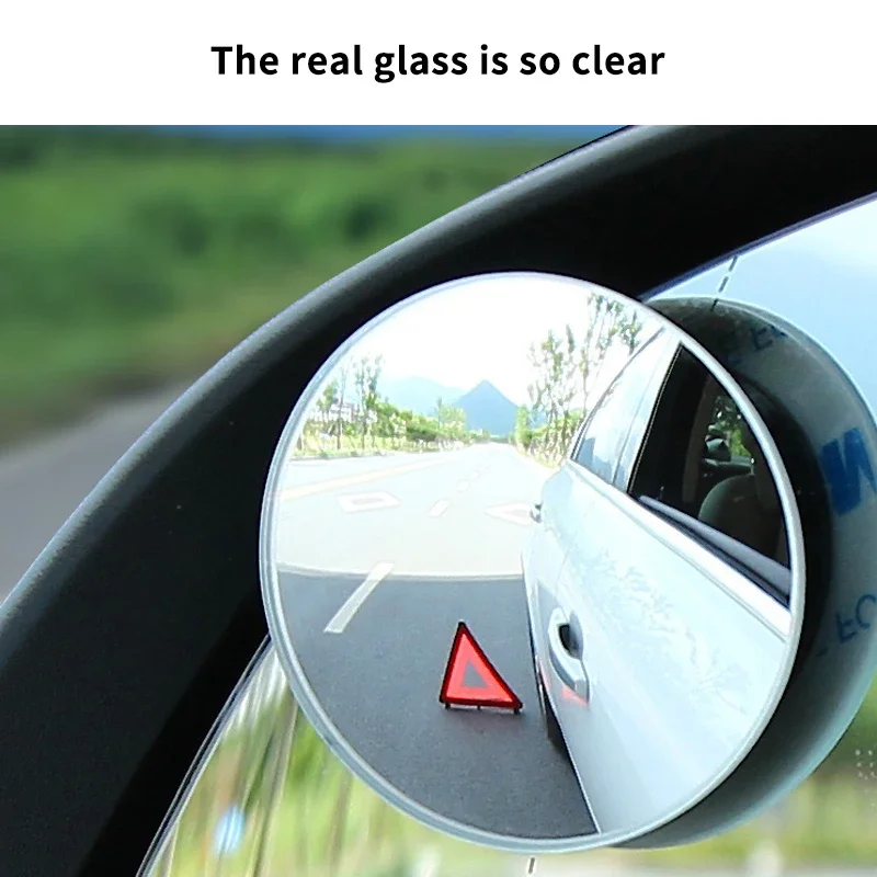 360 Degree HD Blind Spot Mirror Car Adjustable Rearview Convex Mirror for Car Reverse Wide Angle Vehicle Parking Rimless Mirrors