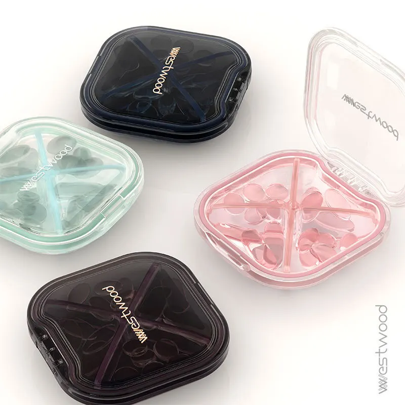 حالات حبوب منع الحمل صغيرة السفر في الهواء الطلق المحمولة جيب محفظة حبوب منع الحمل صندوق تخزين جودة عالية الرعاية الصحية صندوق دواء ماكياج المنظم