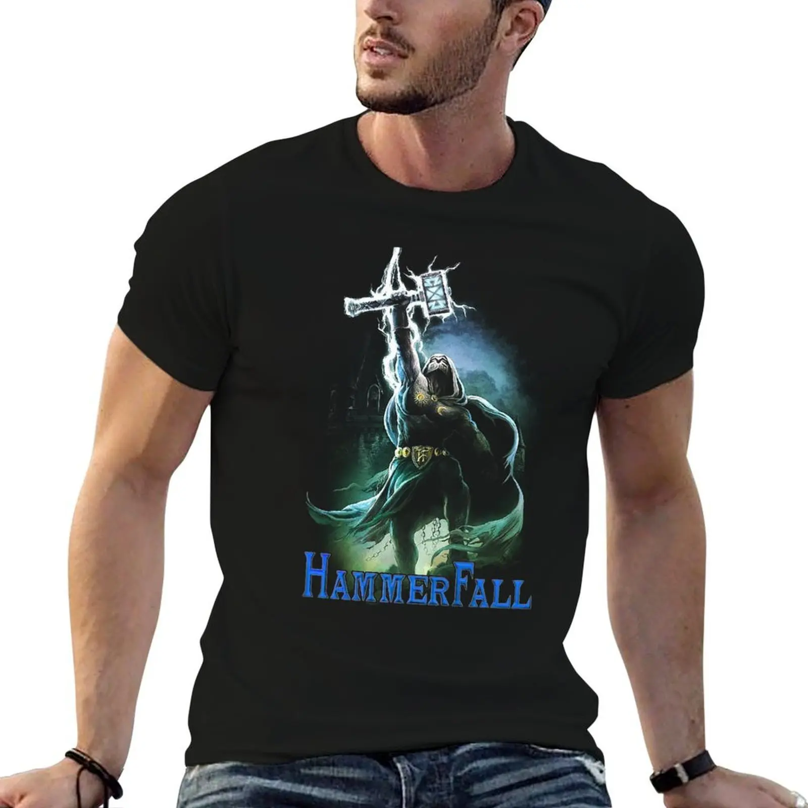 HammerFall T-Shirt man t shirt designer t shirts for man cotton funny anime tshirt T-shirt