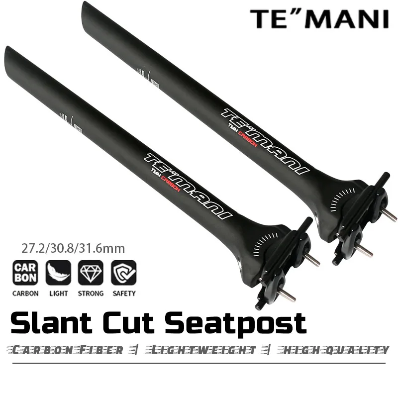 temani-full-carbon-0°-slant-cut-seatpost-upgrade-part-for-road-mtb-mountain-bicycle-272-316mm-cycling-accessory