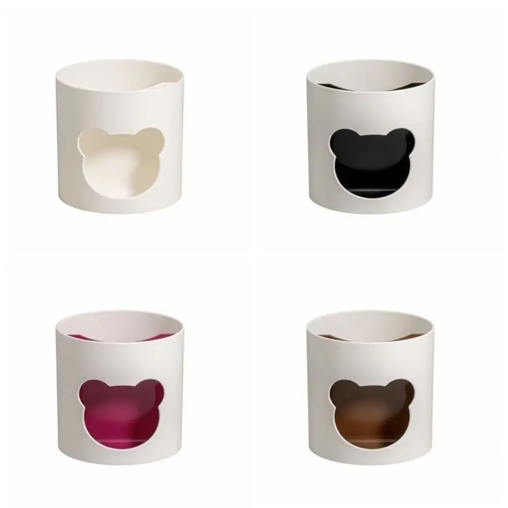 Cute Desk Pen Holder Multifunctional Large Capacity Pencil Cup Pot Little Bear INS Style Desktop Storage Organizer