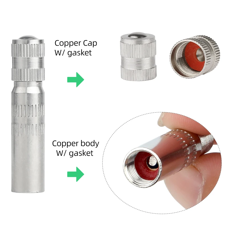 8V1 Thread Inner Spring Bicycle A/V Valve Extender Schrader