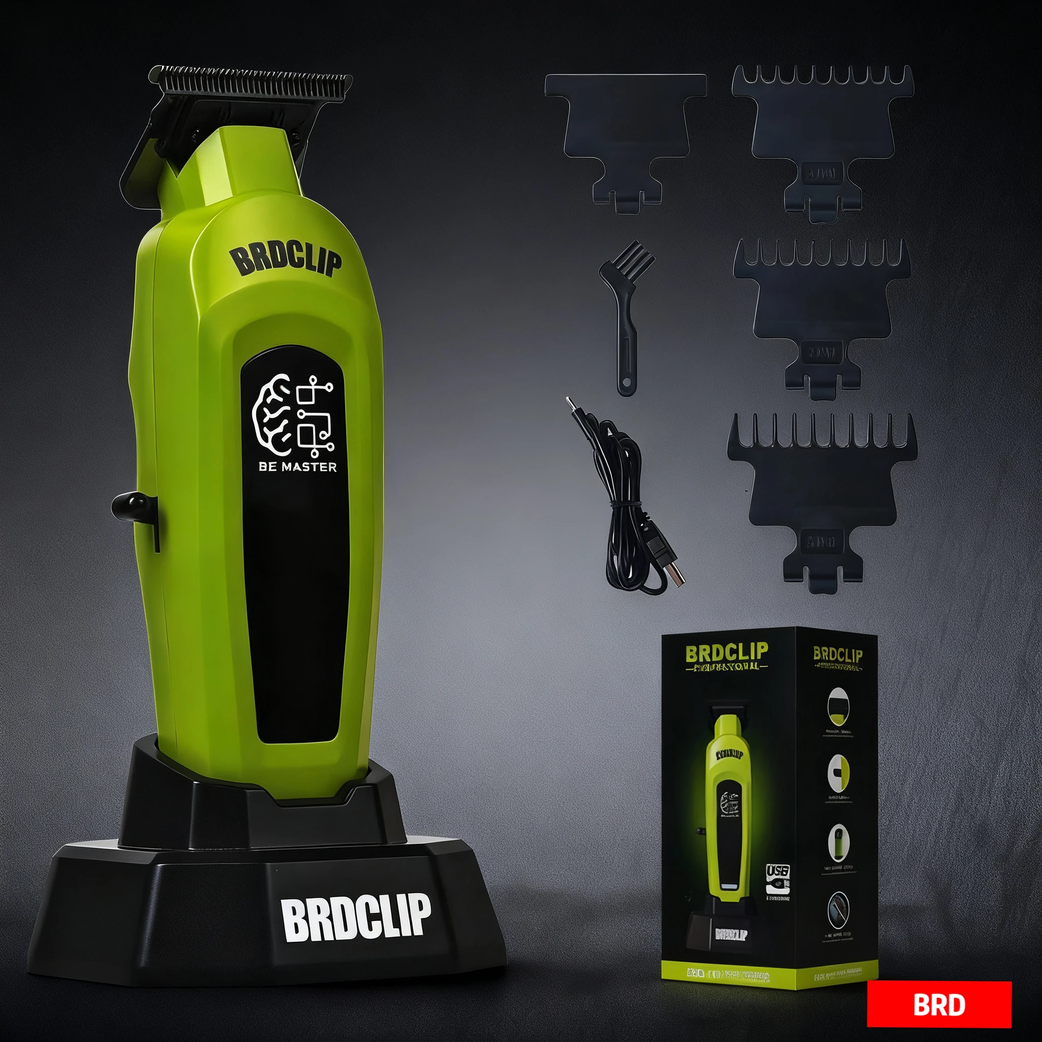 

BRDCLIP 107 Professional Electric Hair Trimme for Man 8000RPM with Base 2000mAh Barber Shop Carving Machine