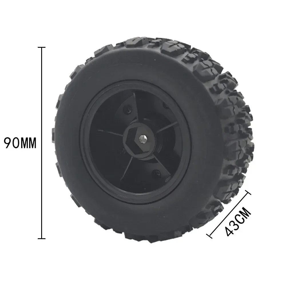 4PCS Pneus de Borracha Hexagonais para SCY 16101 16102 16103 Pro MJX Hyper Go 14210 16210 1/14 1/16 Upgrade de Caminhão Monstro RC