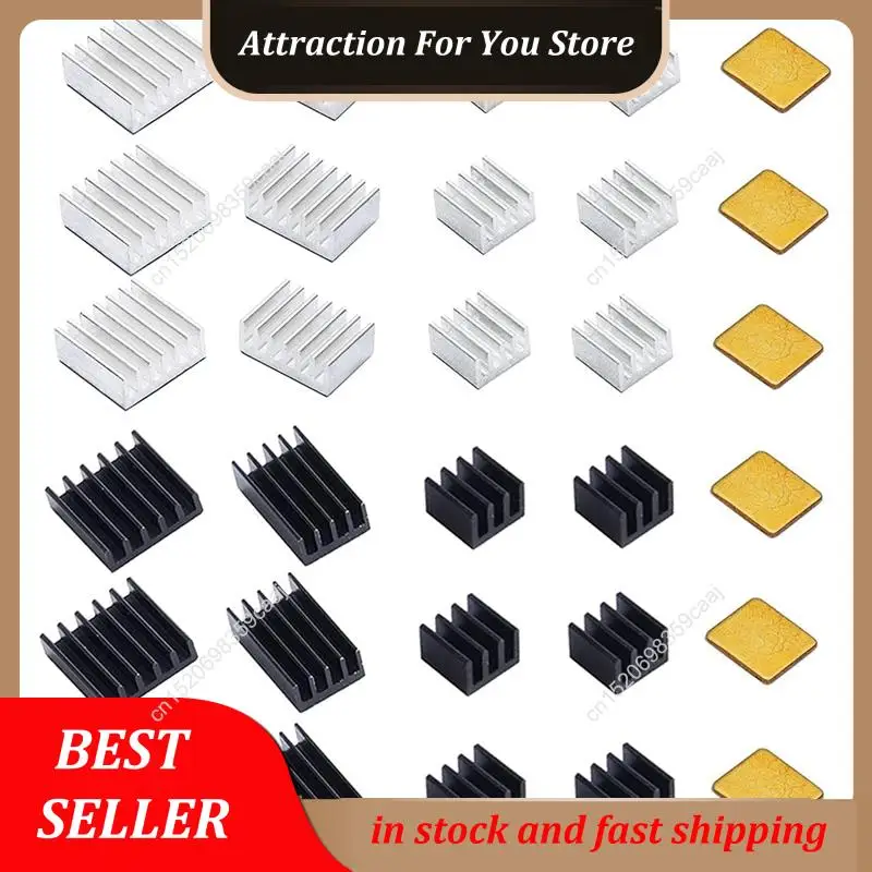 Hot Selling 30Pcs Cooling Radiator Set Aluminum Copper Radiator With Thermal Conductive Glue For Raspberry Pi 2B/ 3B/4B