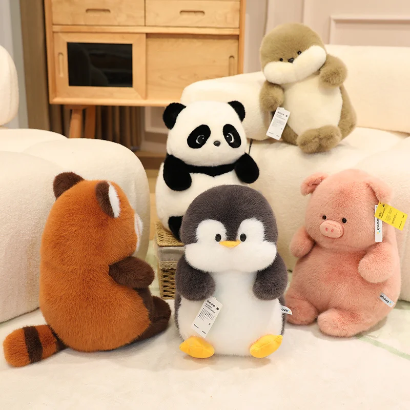 

Супер мягкие плюшевые игрушки розовой свиньи, мягкие игрушки, утка, панда, слон, пингвин, пушистые игрушки для девочек, лучшие подарки на день рождения для мальчиков
