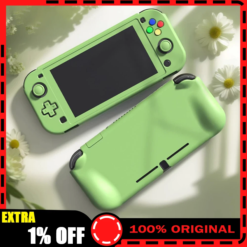 

Защитный чехол PlayVital Switch Lite Grip NSL Silky Feel, полностью закрывающий корпус, устойчивый к падениям и износу, для игровой консоли.