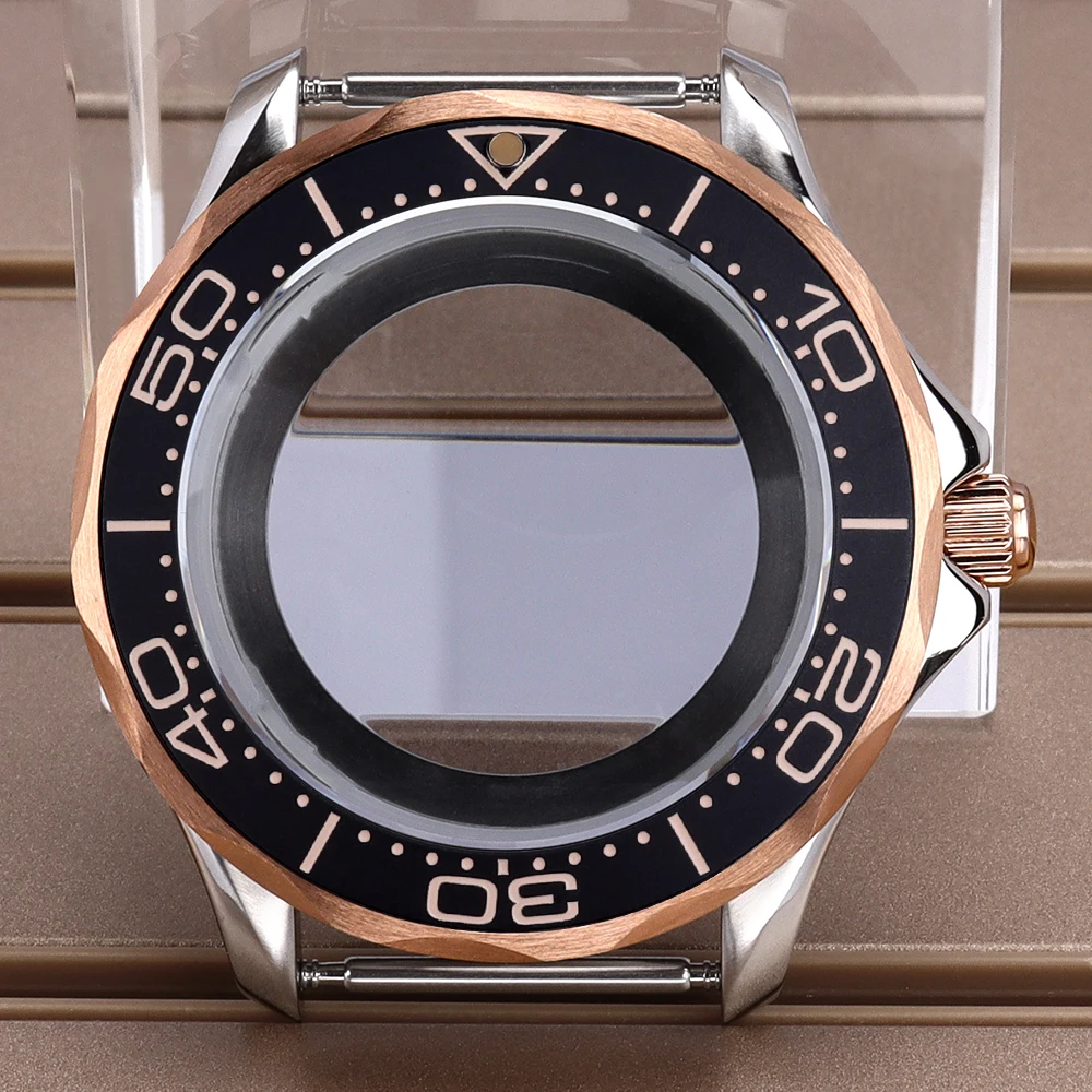

Корпус часов PVD 41 мм для дайверских часов с сапфировым стеклом, для модификации Seamaster 300, NH34, NH35, NH36, механизм 31 мм, стекло циферблата, сменные детали для задней крышки
