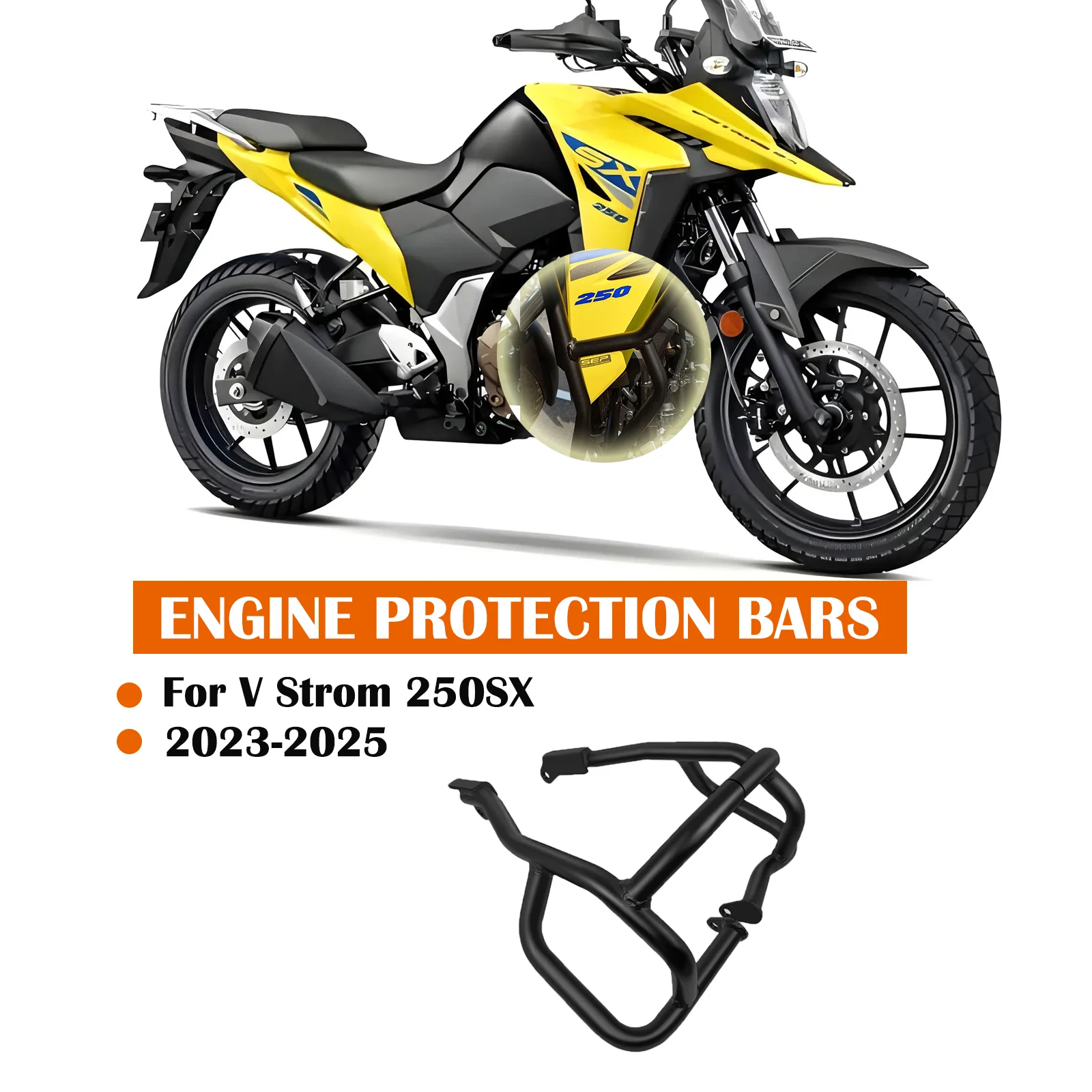 

For Motorcycle Accessories Upper Lower Crash Bar Engine Guard Bumper Frame Protector V Strom 250SX 2025 V-STROM250SX 2024 2023