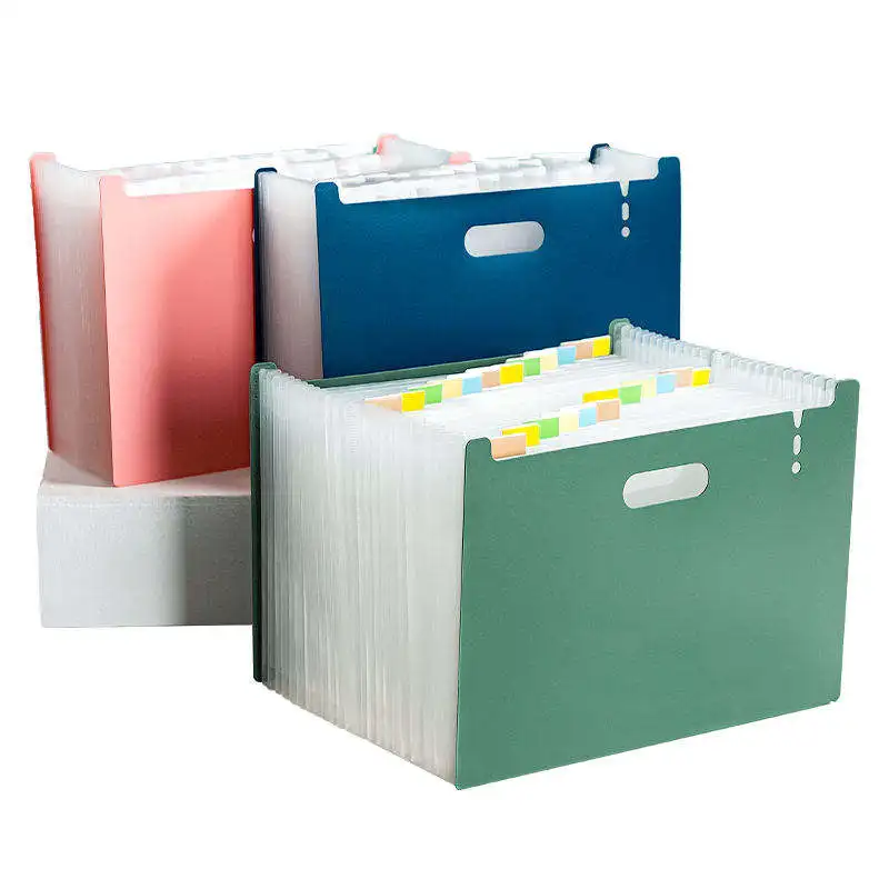 A4 Accordeon Map Clear Index Labels Uitbreiding Document Map Bestand Organizer Desk Management Voor Kantoor Archiefkast