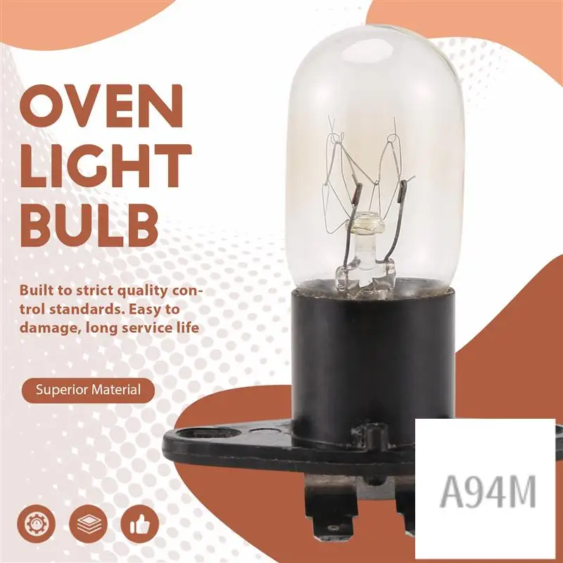 

9M-1Pc Микроволновая печь Global Light Лампа Цоколь 250 В 2 А Замена Универсальный