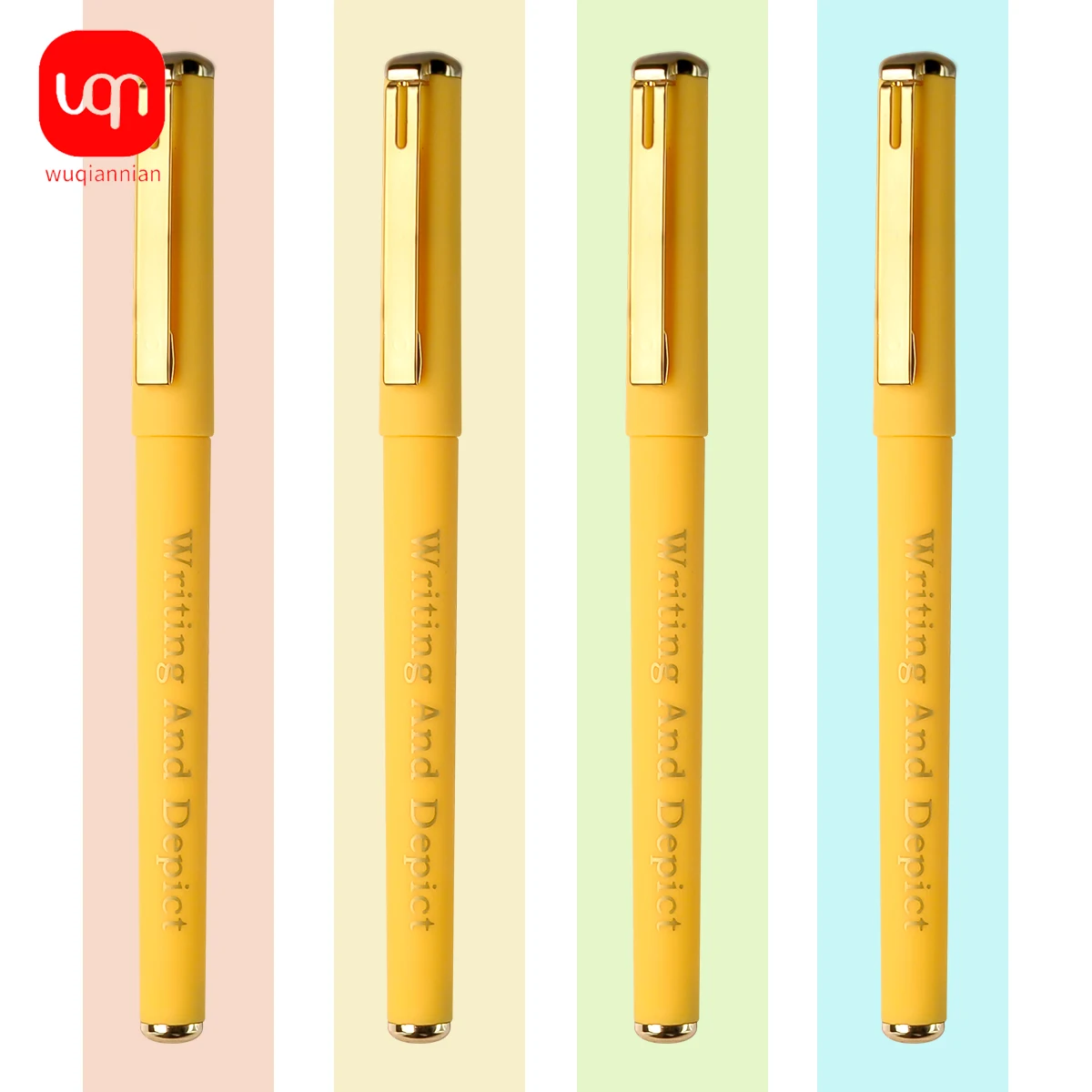 Religious cultural goods Buddhist brush Copying scripture pen Canned large capacity gold ink pen refill 0.7mm sandalwood type