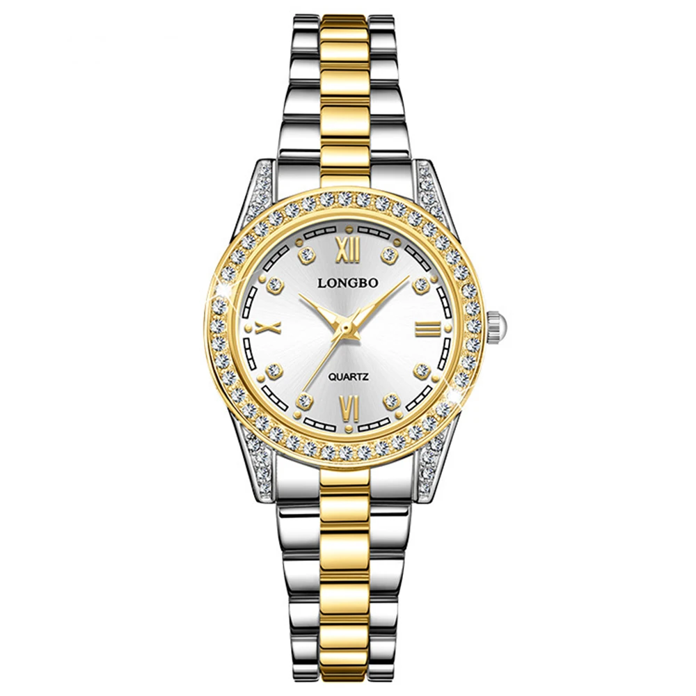 Top Brand Women's Watches Elegant Original Quartz Ladies Wristwatch Stainless Waterproof Diamond Wristwatch with Jewelry set+Box