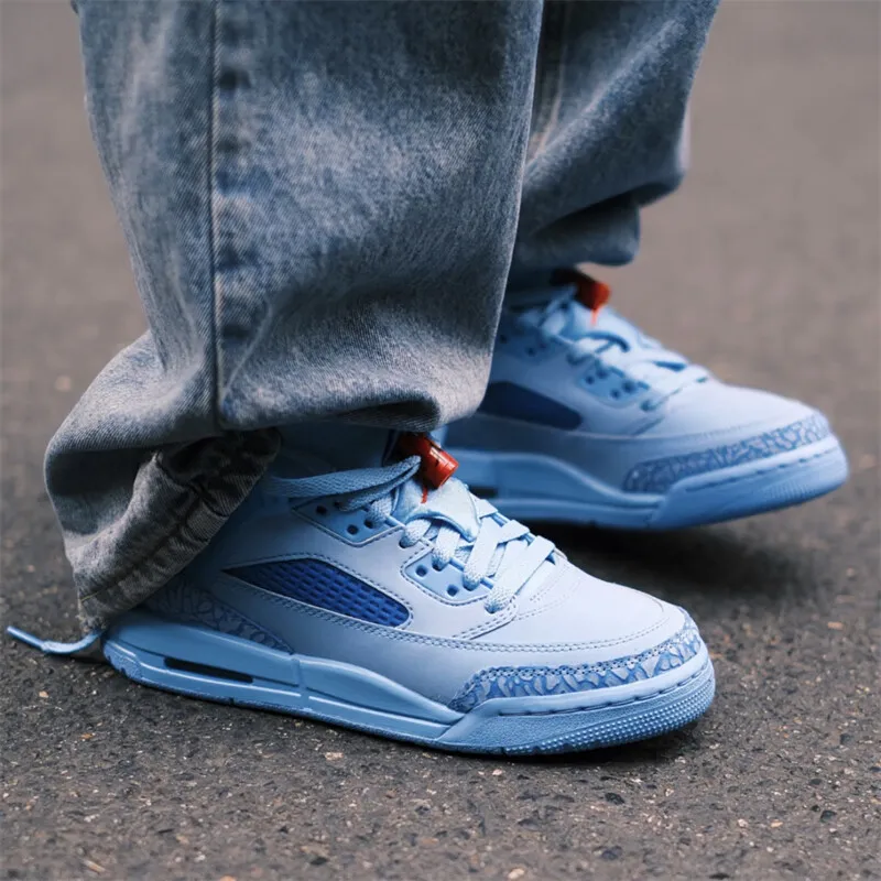 Jordan Blue Spizike LOW Zapatos retro bajos, cómodos y versátiles, antideslizantes, resistentes al desgaste