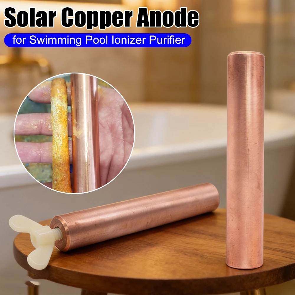1/2/3PCS Solar Copper Anode for Swimming Pool Ionizer Water Purifier Cleaner Solar Copper Anode Swimming Pool Accessories