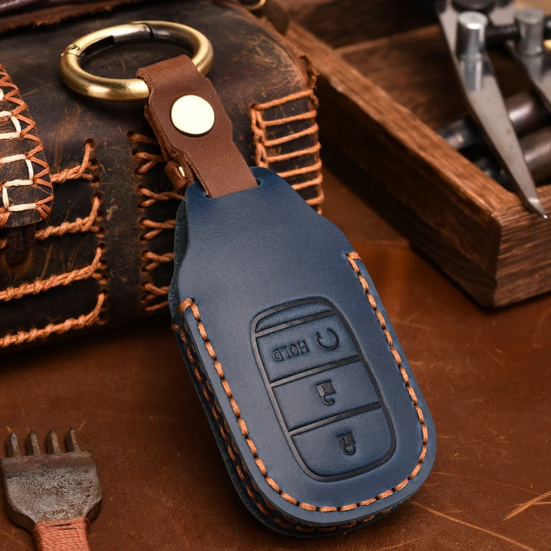 Suitable for Honda Civic Accord CRV Breeze VEZEL URV Leather Key Case Cover Protector
