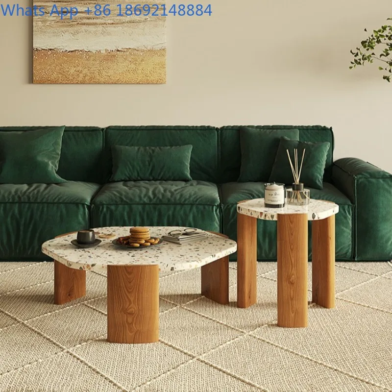 

Nordic Living Room Coffee Table Simple Modern Home Japanese Wabi-Sabi Style Stone Low Coffee Table Small Apartment