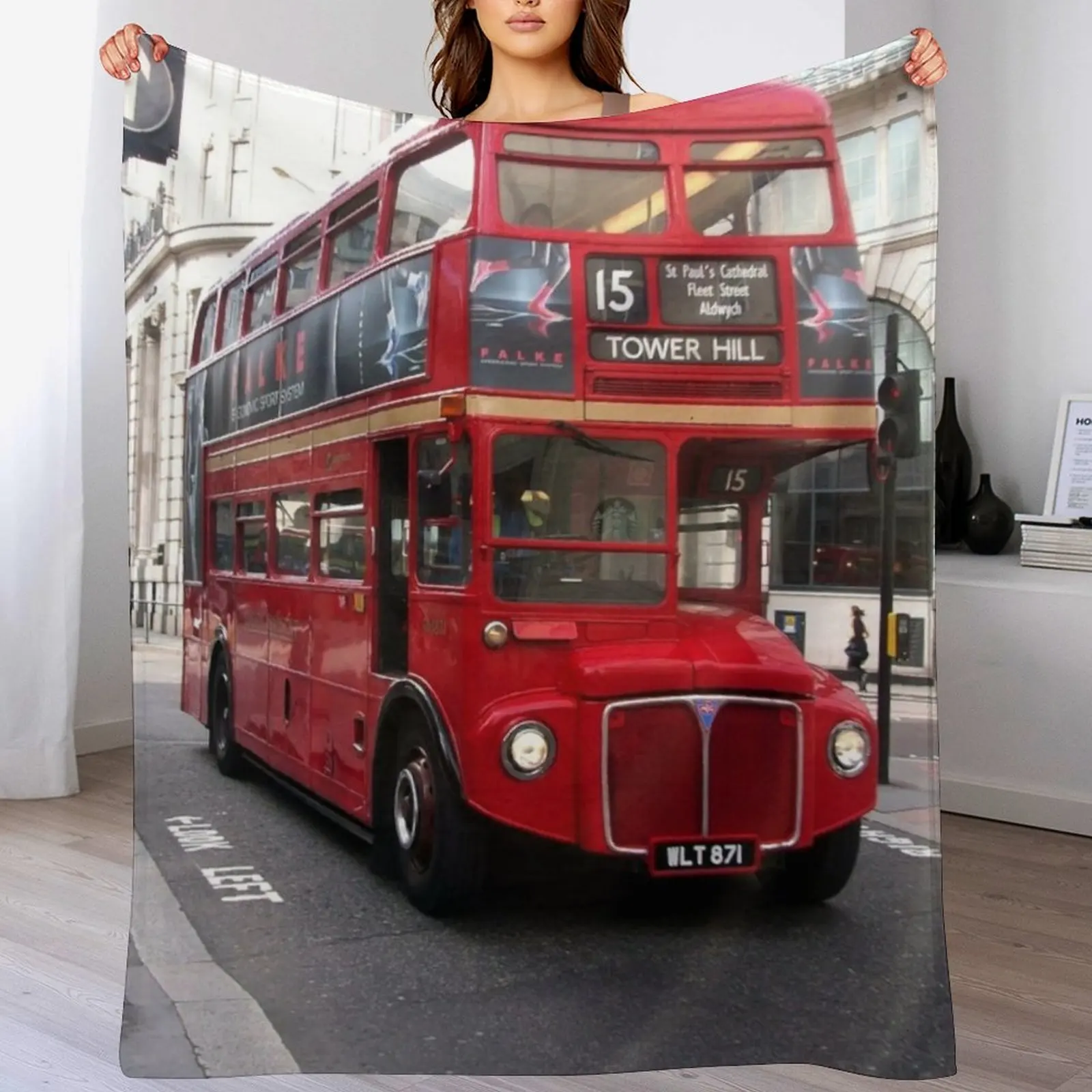 

Routemaster - The Omnibus Icon Throw Blanket Beach Soft Plush Plaid Soft Beds Hairy Blankets