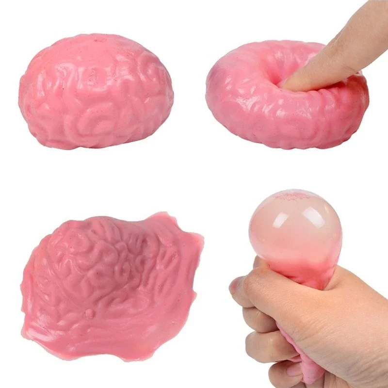 1 pçs macio tpr squeeze bola brinquedos simulação cérebro anti-stress brinquedo mole bola de estresse para crianças adultos brinquedo