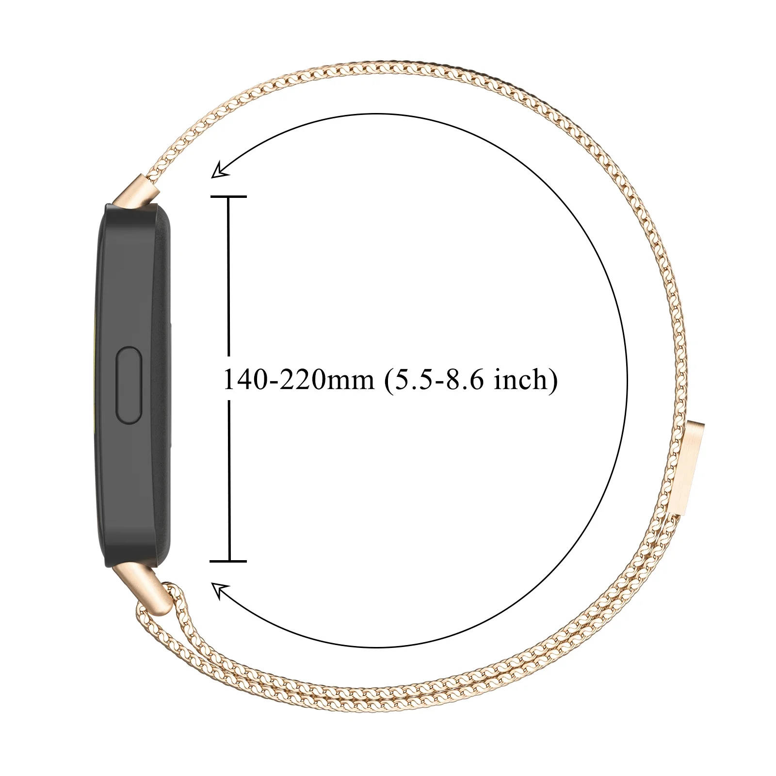 حافظة زجاجية + حزام معدني لهاتف سامسونج جالاكسي فيت 3 غطاء حماية للشاشة لهاتف سامسونج جالاكسي فيت 3 سوار ساعة