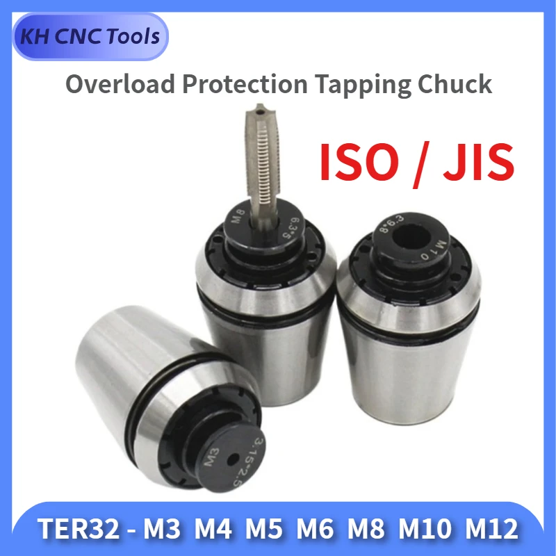 

ER32 Tapping Chuck with Overload Protection TER32 Torque Chuck M3 M4 M5 M5 M6 M8 M10 M12 Tap JIS ISO for GT12 GT24 Tapping