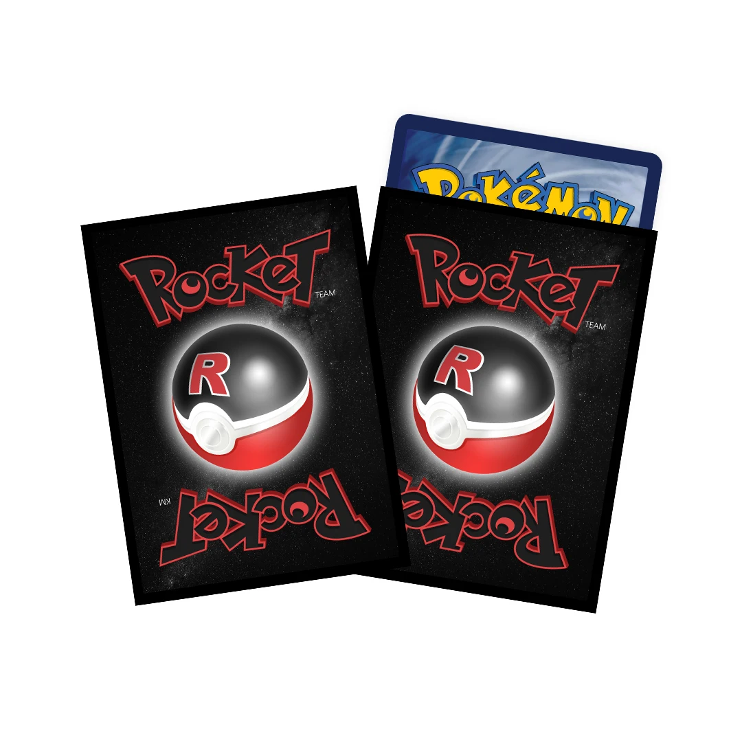 65Pcs/set Diy Self Made Pokemon Rocket Team Card Sleeves Ptcg Trading Card Protective Sleeve Card Cover Anime Gift Toys