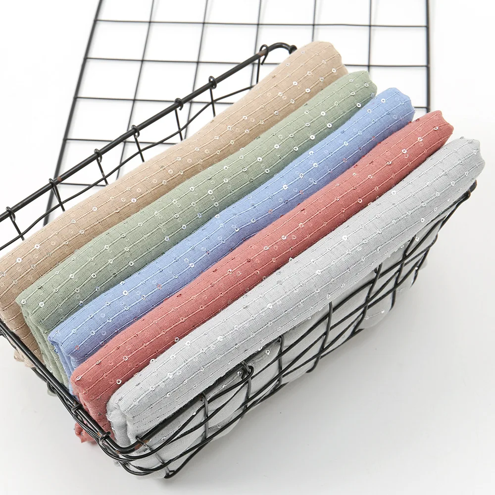 

Модный блестящий блесток, мусульманский женский хиджаб, длинный шарф, сплошной цвет, исламская повязка на голову, длинная шаль, платок из пашмины, шарфы 180*80 см