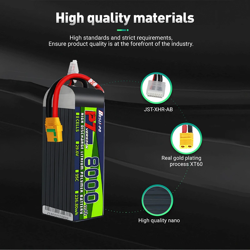 BOSLI-PO 95c 5000mAh solid state lithium battery High performance and high power battery heavy load and long flight time