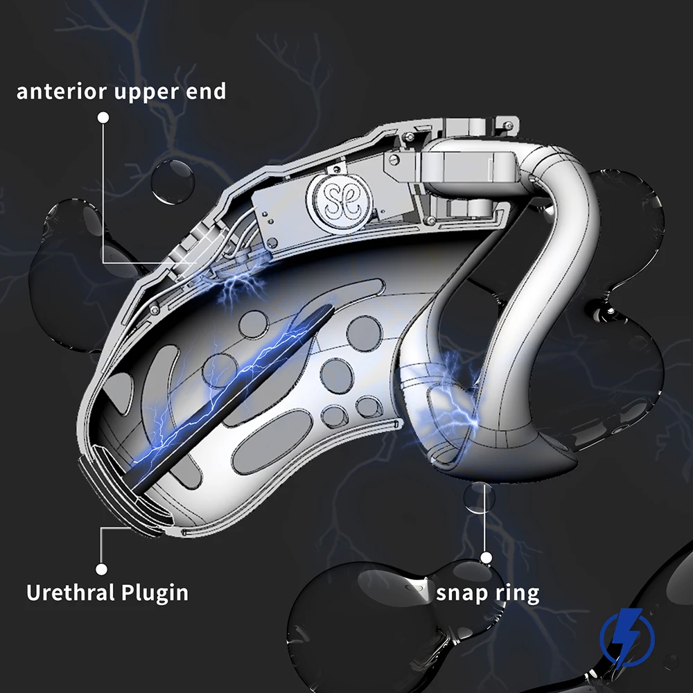 Wireless Remote Control Electric Shock Cage Male Chastity Cock Ring Lock Electrically Stimulated Penis Cage Sex Toys For Men Gay