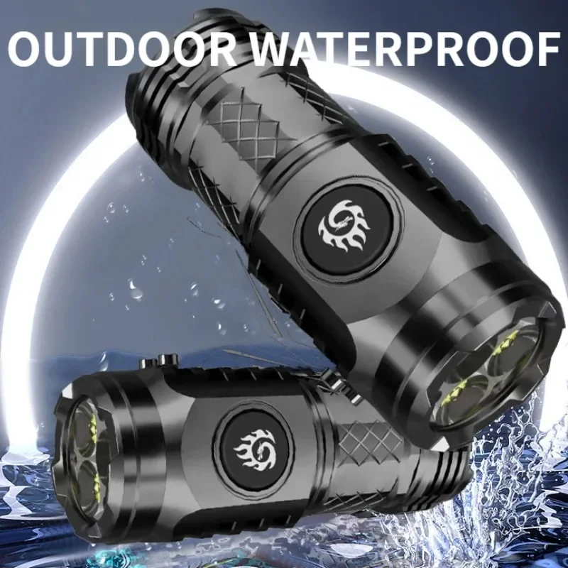 

Mini Portable Torch Rechargeable Bright LED Flashlight Hat Clip Light Outdoor Waterproof Emergency Work Lamp For Fishing Camping